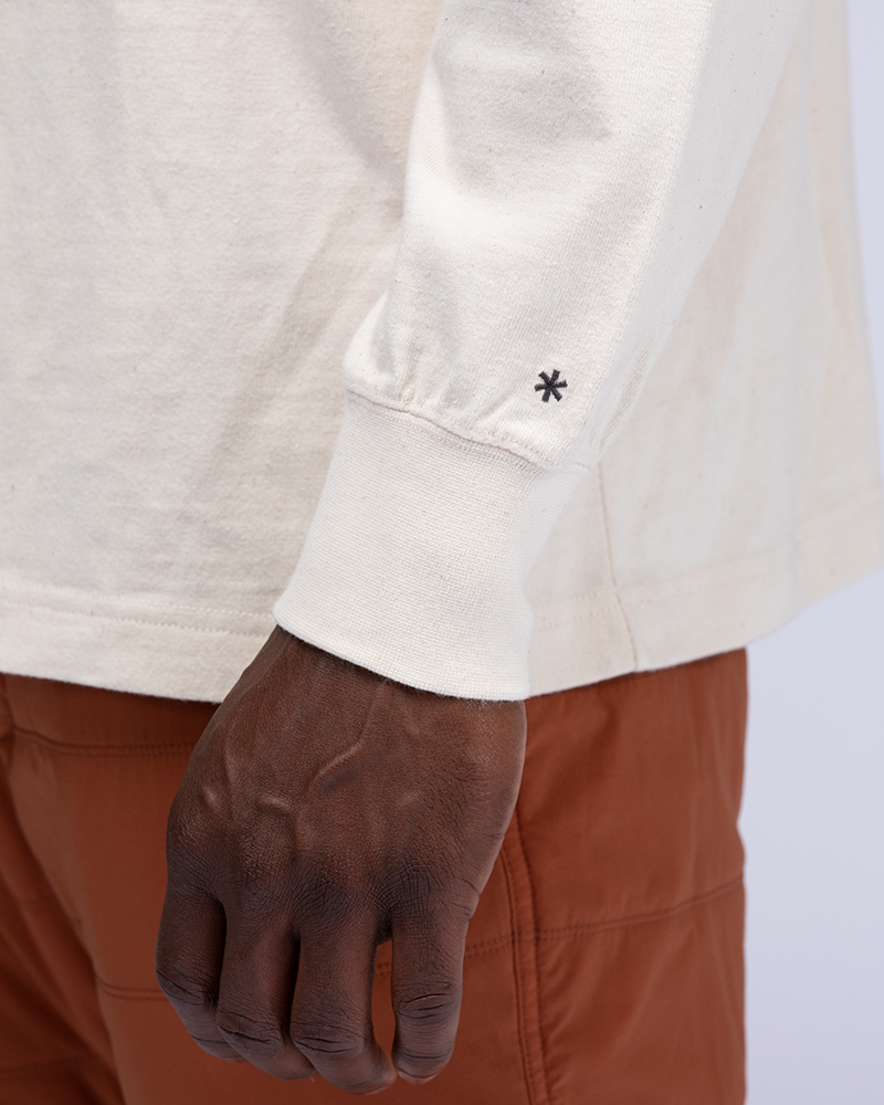 Recycled Cotton Mockneck Long Sleeve T-Shirt   - Snow Peak UK