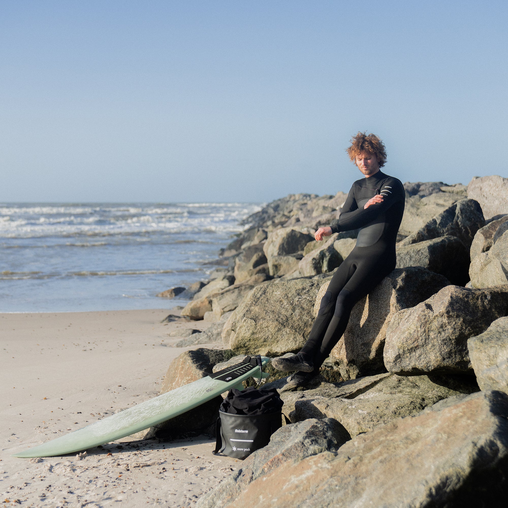 Snow Peak + Finisterre Men's 3mm Yulex Chest Zip Wetsuit - Snow Peak UK