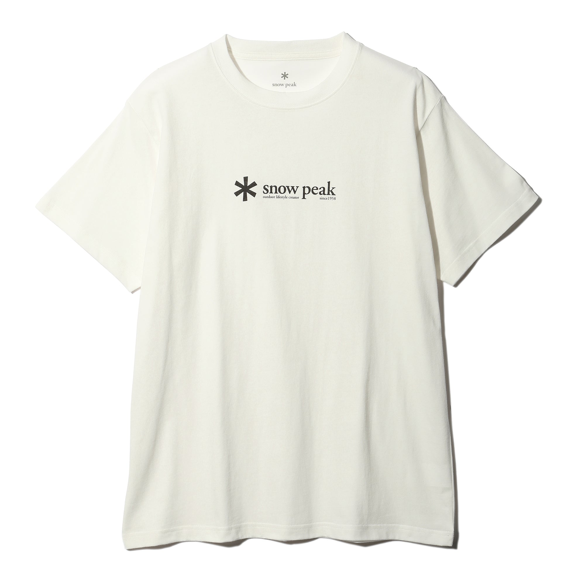 Soft Cotton Logo Short Sleeve T-Shirt White TS-25SU40111001 - Snow Peak UK