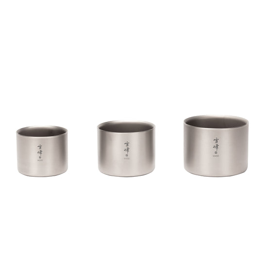 Titanium Double Wall Stacking Mugs M   - Snow Peak UK