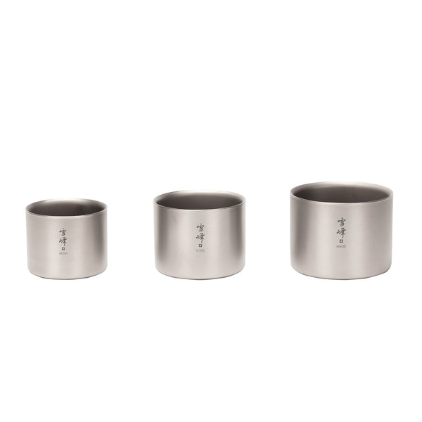 Titanium Double Wall Stacking Mugs M   - Snow Peak UK
