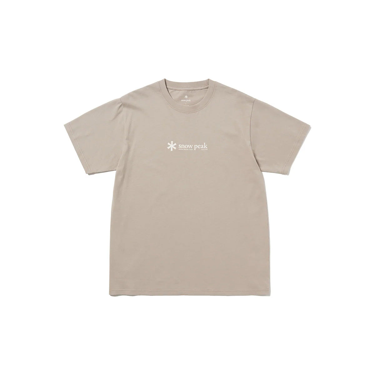 Soft Cotton Logo Short Sleeve T-Shirt Greige TS-25SU40111023 - Snow Peak UK