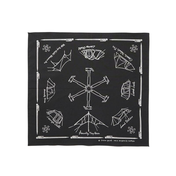 Organic Cotton Noasobi Bandana Black AC-21AU205BK - Snow Peak UK