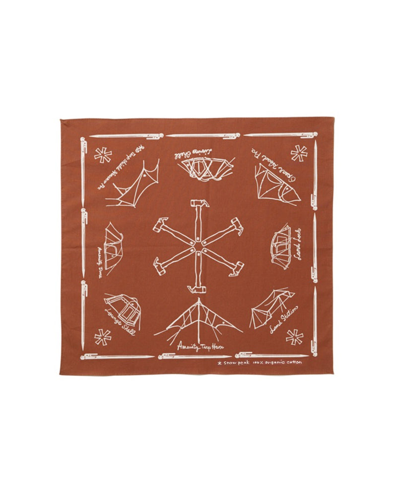 Organic Cotton Noasobi Bandana Orange AC-21AU205OR - Snow Peak UK