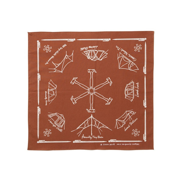 Organic Cotton Noasobi Bandana Orange AC-21AU205OR - Snow Peak UK