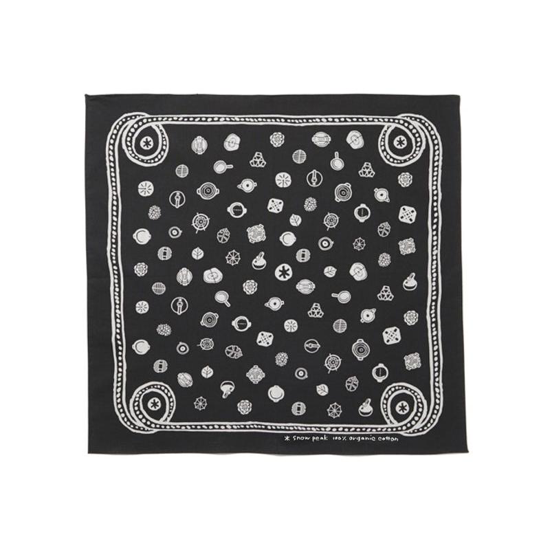 Organic Cotton SP Dot Bandana Black AC-21AU206BK - Snow Peak UK