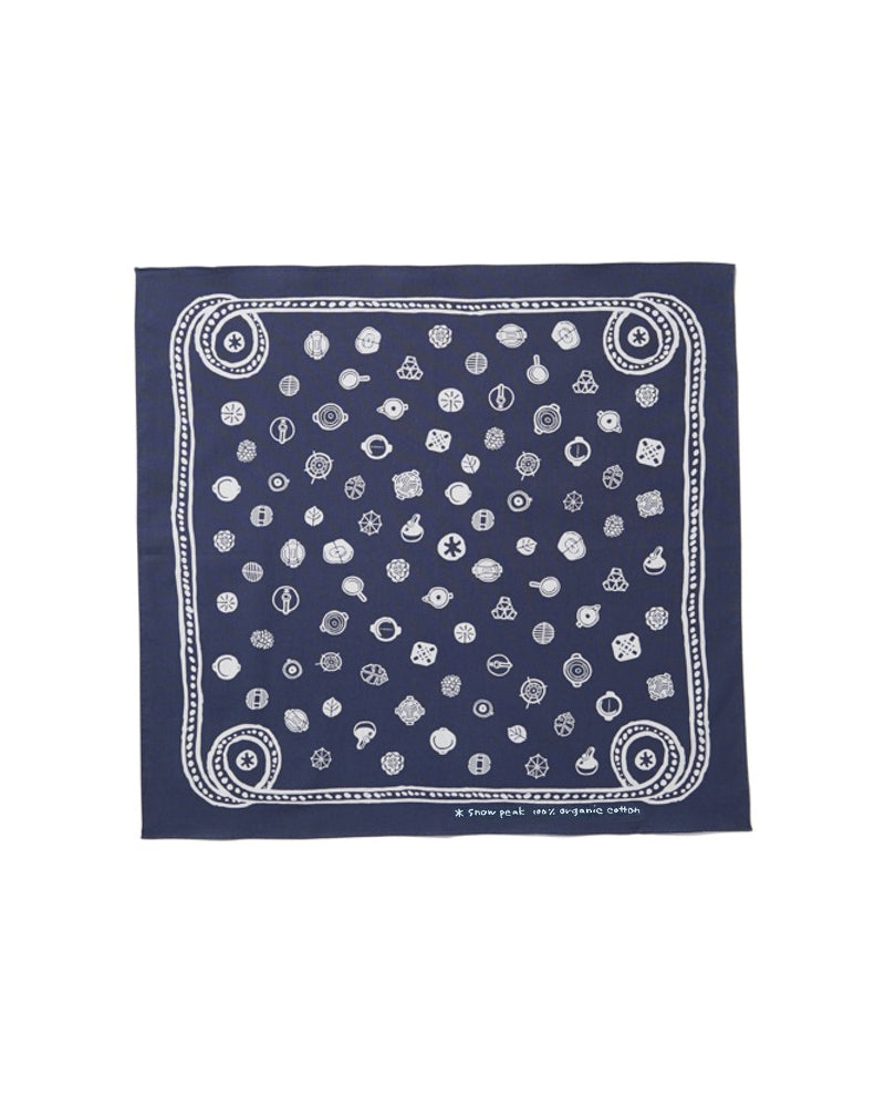 Organic Cotton SP Dot Bandana Navy AC-21AU206NV - Snow Peak UK