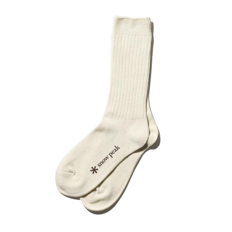 Recycled Cotton Socks Ecru AC-22SU00400EC - Snow Peak UK